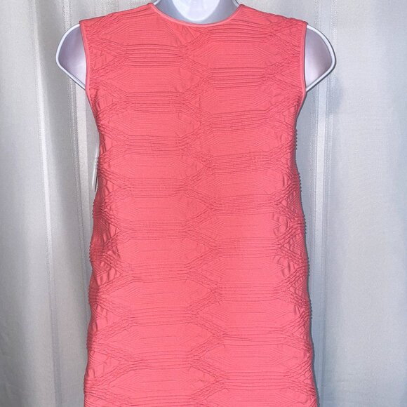 NWT Tees by Tina Lattice Super Stretch Tank Top Coral One Size Fits Most! - Picture 2 of 9